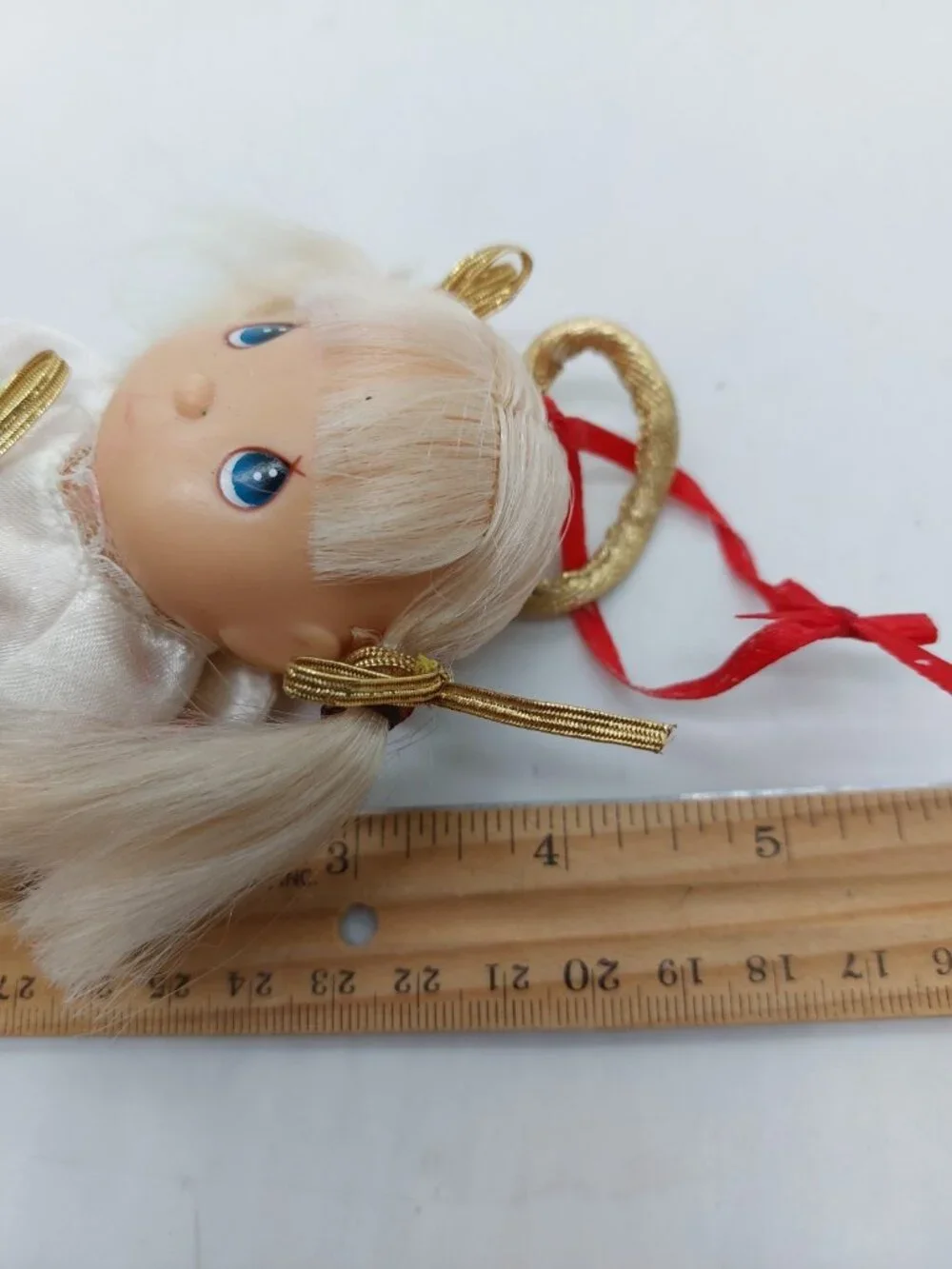 Enesco PM Angel HI Babies Precious Moments Doll Ornament Blonde Blue Eye 1995